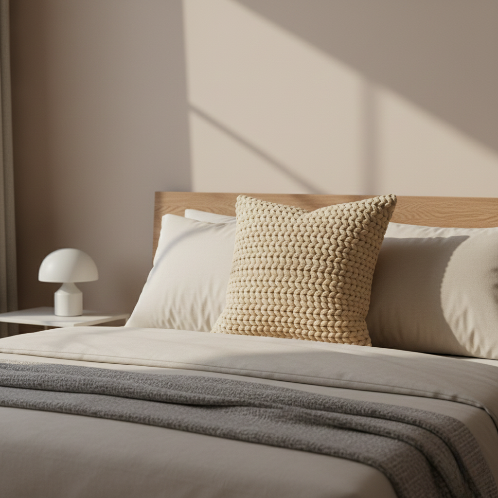 Chunky Strikket Struktur Pyntepude