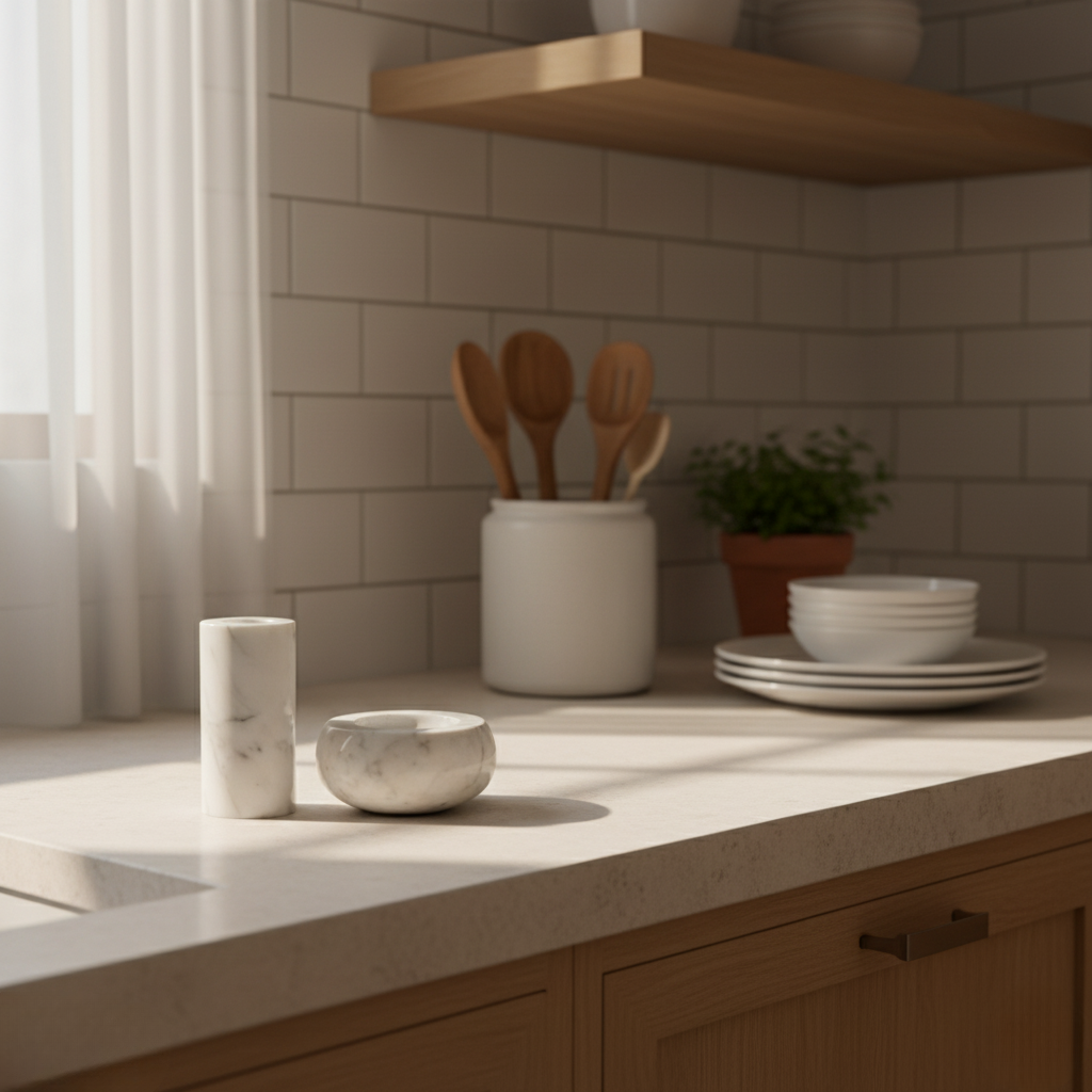 Marmor Lysestage Sæt